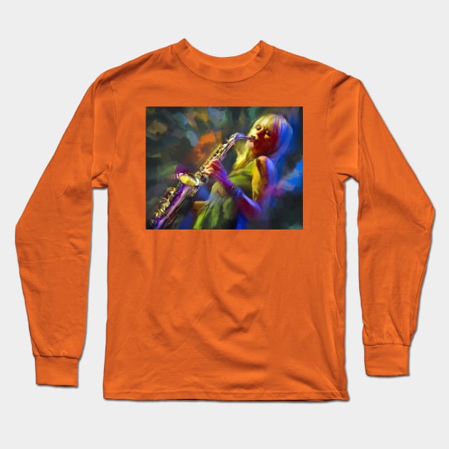 Mindi Abair Long Sleeve T-Shirt by IconsPopArt